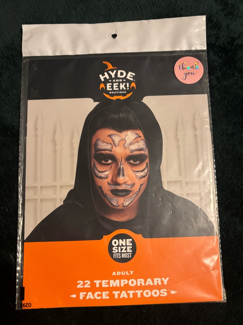 Hyde and Eek! 22 Temporary Face Tattoos Grate for Halloween costumes cosplay